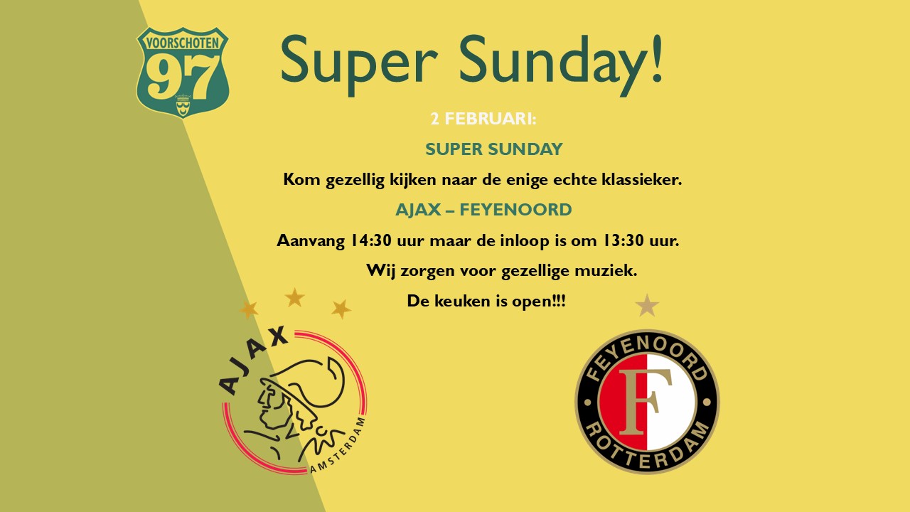 Flyer Super Sunday! De klassieker